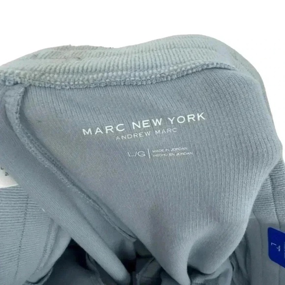 Marc New York Ribbed Joggers L Serenity Blue Lounge Pants NWT Flaw - Picture 2 of 12